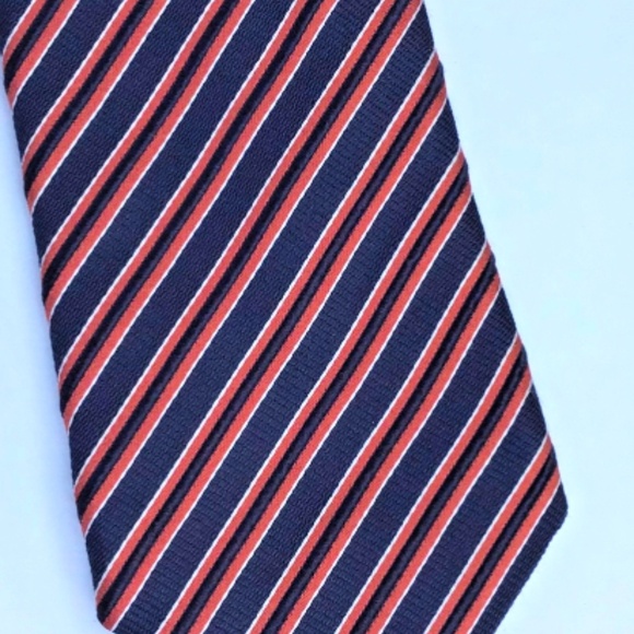 ETON dark blue & red striped Silk Tie.Made in Italy 🇮🇹 - Picture 4 of 6